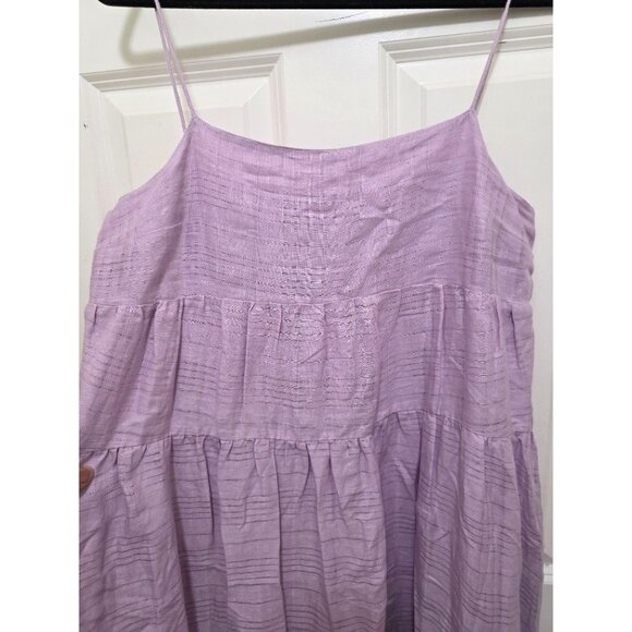 NWT Country Road Lavender Sleeveless Maxi Dress Spaghetti Straps & Tiered Design - Picture 3 of 10